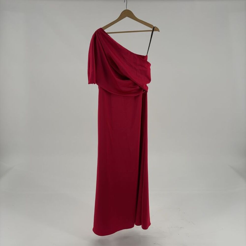 Theia One Shoulder Draped Gown